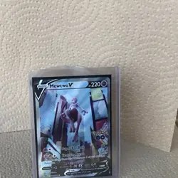 Pokemon Mewtwo V Ultra Rare Holo 030/078 Pokemon GO 220 HP Super Psy Bolt - Image 3