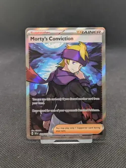 Pokemon Card Mortys Conviction 201/162 Full Art Trainer Temporal Forces NM - Image 1