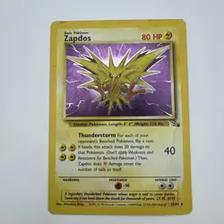 Zapdos 15/62 Fossil Unlimited Holo Rare Vintage WOTC - Pokemon TCG - DMG - Image 1