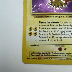 Zapdos 15/62 Fossil Unlimited Holo Rare Vintage WOTC - Pokemon TCG - DMG - Image 5