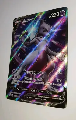 Pokemon MEWTWO V SWSH229 Sword & Shield Promo Full Art Textured Holo Promo 🌟 NM - Image 2