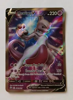 Pokemon MEWTWO V SWSH229 Sword & Shield Promo Full Art Textured Holo Promo 🌟 NM - Image 4