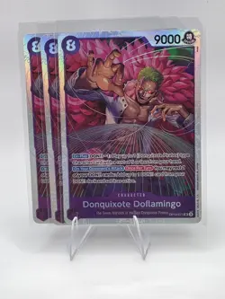One Piece - Donquixote Doflamingo OP10-071 Royal Blood Foil SR/NM X 3 - Image 1