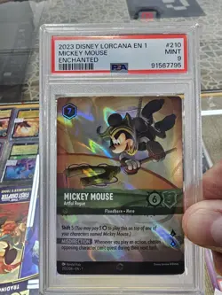 2023 DISNEY LORCANA ENCHANTED 1-THE FIRST CHAPTER MICKEY MOUSE 210 PSA 9 - Image 2