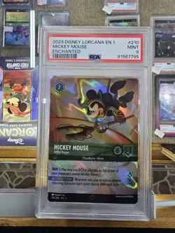 2023 DISNEY LORCANA ENCHANTED 1-THE FIRST CHAPTER MICKEY MOUSE 210 PSA 9 - Image 3