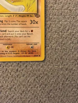 Pokemon TCG Marowak Jungle Card 39/64 Regular 1st Edition Uncommon LP Condition - Image 2