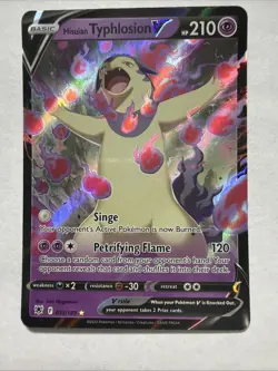 Hisuian Typhlosion V 053/189 Swsh10: Astral Radiance Holo Pokemon Card TCG Rare - Image 1
