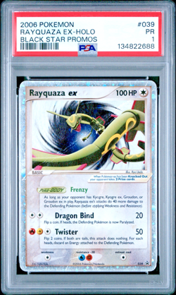 PSA 1 PR 2006 Pokemon Rayquaza EX Holo Foil Rare 039 Black Star Promos - Image 1