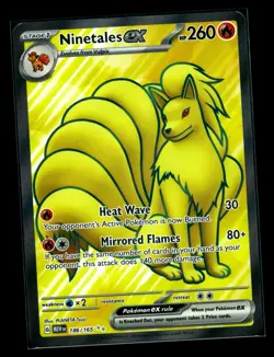 2023 Pokemon Scarlet Violet 151 Ninetales ex Full Art 186/165 NM - Image 1