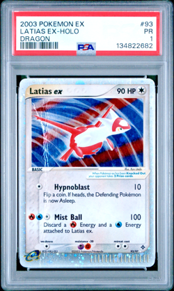 PSA 1 2003 Pokemon EX Dragon Latias EX Holo Foil Rare 93/97 - Image 1