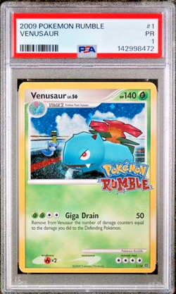 PSA 1 PR 2009 Pokemon Rumble Venusaur 1/16 Holo Foil Rare Promo - Image 1