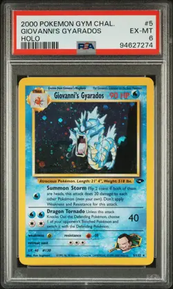 2000 POKEMON GYM CHALLENGE HOLO #5 GIOVANNI'S GYARADOS PSA 6 - Image 1