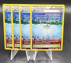 4x Parallel City 145/162 XY BREAKthrough Pokemon Stadium Trainer NM Playset - Image 1