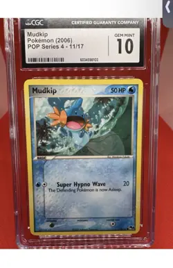Pokemon Slab Bundle- Mudkip POP Series 4 -11/17 - 3 Total Slabs- RESERVED - Image 1