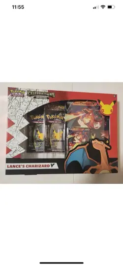 2 Boxes Pokemon TCG Celebrations Collection Lance's Charizard V Box Sealed - Image 1