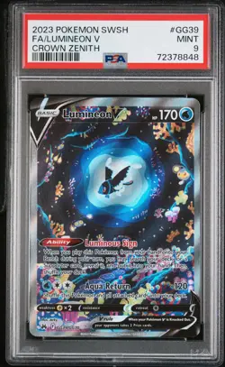 Fa/Lumineon V - Pokemon Sword And Shield Crown Zenith #GG39 - PSA 9 - Image 1