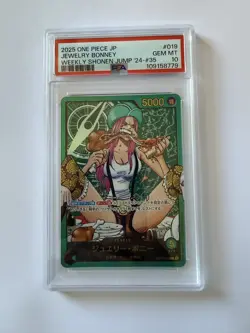 PSA10 Jewelry Bonney OP07-019 Promo WEEKLY Jump One Piece TCG Japanese - Image 1