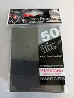 Ultra-Pro Deck Protector Card Sleeves - Black 50 Sleeves - MTG Pokemon FAB size - Image 2