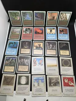 Vintage MTG Card Lot 25pc Magic The Gathering Revised White Border 90s #5 - Image 1