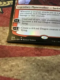 Mtg Magic SLD Stained Glass Sarkhan The Masterless Crimp Misprint Error Card - Image 2