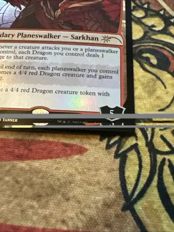 Mtg Magic SLD Stained Glass Sarkhan The Masterless Crimp Misprint Error Card - Image 3