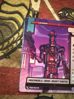 Star Wars Unlimited IG-88 Leader Hyperspace Misprint Miscut Error Card - Image 2