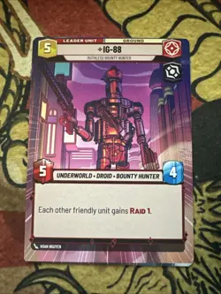 Star Wars Unlimited IG-88 Leader Hyperspace Misprint Miscut Error Card - Image 3