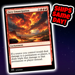 Fiery Emancipation - Custom Art Magic: The Gathering Playtest Card - Image 1
