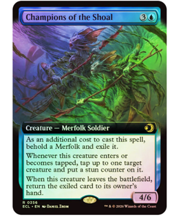 Champions of the Shoal - Foil - Extended Art Lorwyn Eclipsed MTG - Image 1