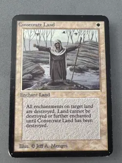 Consecrate Land MtG ALPHA—Moderately Played EX—Vintage Magic the Gathering - Image 1