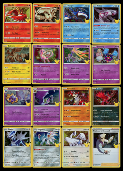 LOT (16) - Pokemon Complete Celebrations 25th Anniversary Holo Rare Set - Image 1