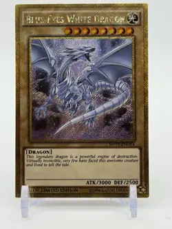Yu-Gi-Oh! Blue-Eyes White Dragon Gold Rare Limited MVP1-ENGV4 NM - Image 1