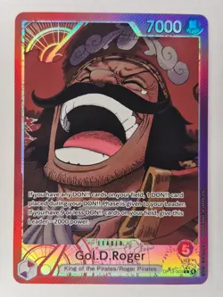One Piece CCG Gol.D.Roger OP13-003 Leader Alt Art NM English - Image 1