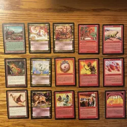 MTG: Vintage ‘95 Mirage 124 Different Card Lot - All Colors, Artifacts, Land LP - Image 1