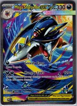 Mega Sharpedo ex 127/094 SIR ME02: Phantasmal Flames - Pokemon Card - NM - Image 1