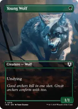MTG Foil - Young Wolf (Borderless) - 319 / NM / English - Image 1