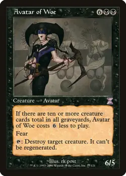 MTG Avatar of Woe - 37 / English / Moderately Played - Image 1