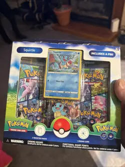 Pokemon TCG Promo Bundle Box For Pokemon Go With Pin And 3 Booster Packs - Image 1
