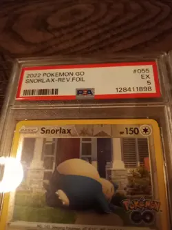 Lot Of 2 Slabs 2022 Pokemon Go Snorlax 055 Rev Foil And Holo Psa 5 Graded - Image 3
