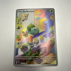 Bulbasaur 143/142 Stellar Crown Illustration Rare Holo 🔥 Pokemon - Image 1