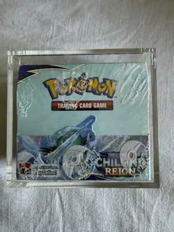 pokemon chilling reign booster box W/ Acrylic Case - Image 1