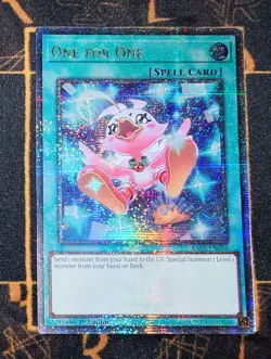 YUGIOH One for One (RA03-EN056) Quarter Century Secret Rare 1st Edition NM - Image 1