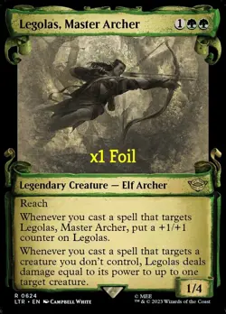 MTG Foil SS LOTR: Tales of Middle-earth LTR Legolas, Master Archer MINT - Image 1
