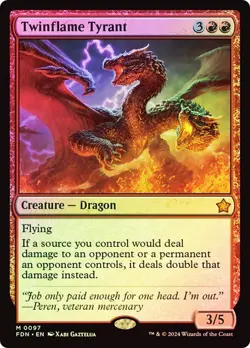 Twinflame Tyrant *Foil* - FDN - NM - Magic The Gathering - MTG - Image 1