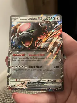 Pokemon TCG Bloodmoon Ursaluna EX Double Rare Twilight Masquerade 141/167 - Image 1