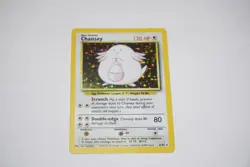 Pokemon Chansey Holo Rare TCG Card Base Set Unlimited 3/102 - Image 1