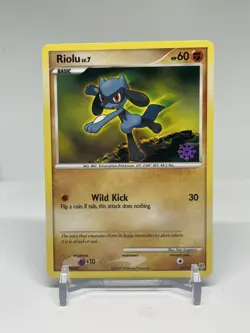 Pokemon Riolu 61/130 Diamond & Pearl Promo Countdown Calendar Snowflake - LP - Image 1