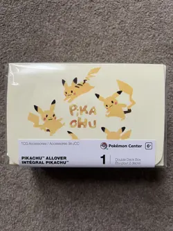 New Pokemon TCG: Pikachu Allover Double Deck Box 2022 Pokemon Center Exclusive - Image 1