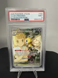 Pokemon TCG Journey Together: Lillie's Ribombee 164/159 Illustration - PSA 9 - Image 1
