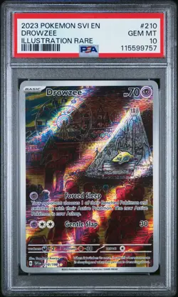 2023 POKEMON SVI EN-SCARLET & VIOLET ILLUSTRATION RARE #210 DROWZEE PSA 10 - Image 1